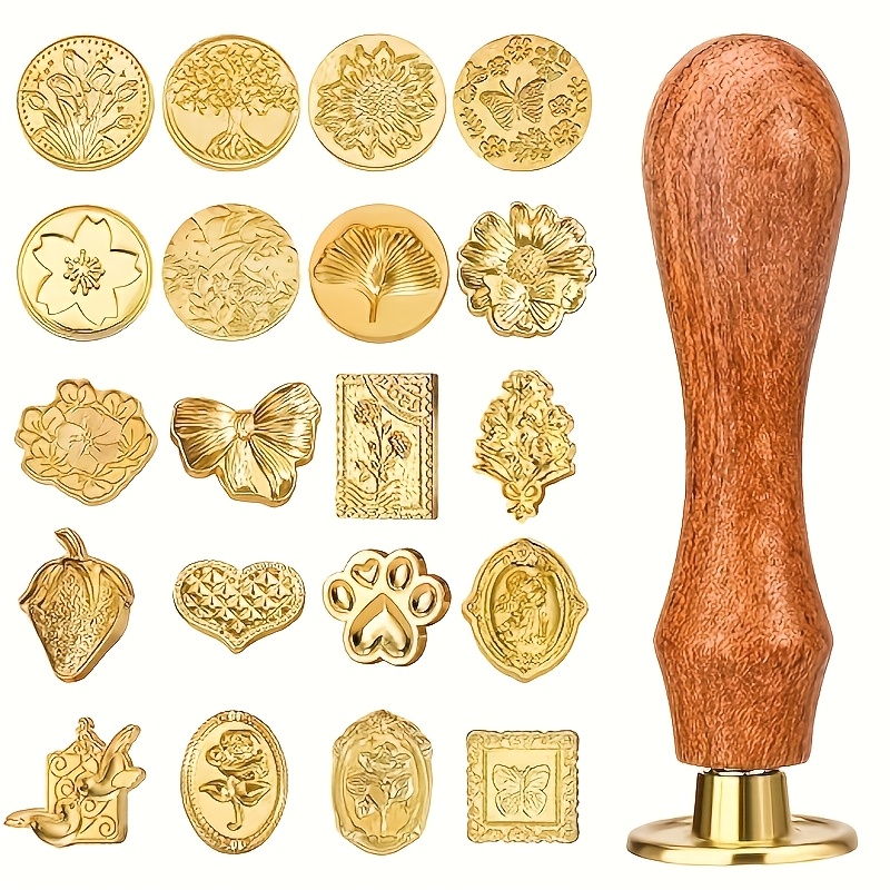 Wax Seal Stamp Kit - 21-delige waszegelset met diverse stijlen, retro