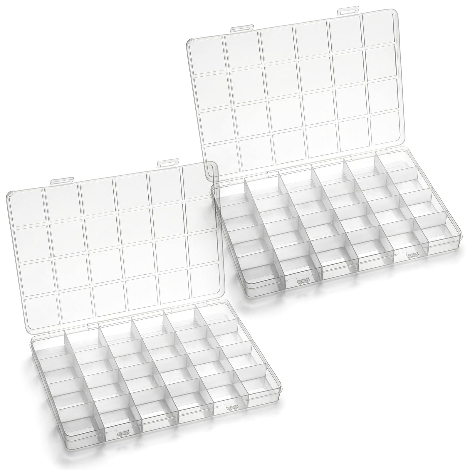 Washi Tape Set - 24-delige plastic opbergbox met verstelbare dividers,