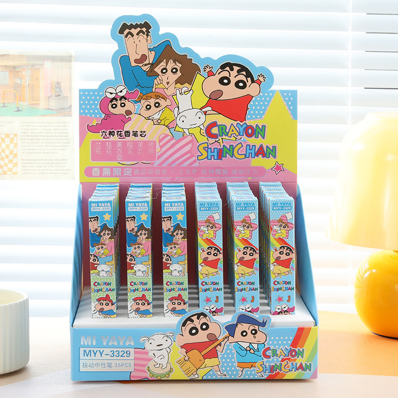 Stationery Supplier - 6 Stuks Cartoon Crayon Shin-Chan Gel