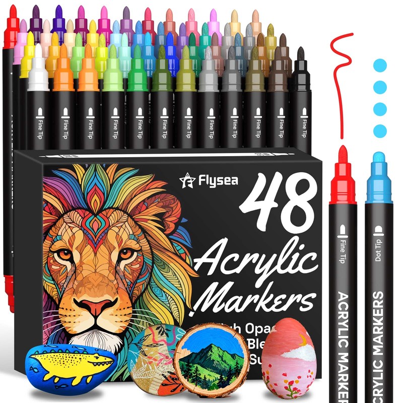 Copic Marker Classic - 24/36/48 Kleuren Dubbelpuntige Acrylverfpennen, Fijne Punt