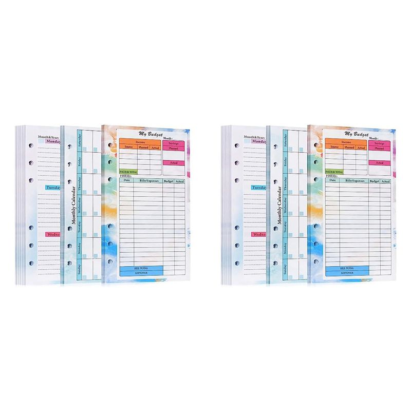 Planner Weekly Budget - N36R-2 Set A6 Budgetplanner Navulling 82