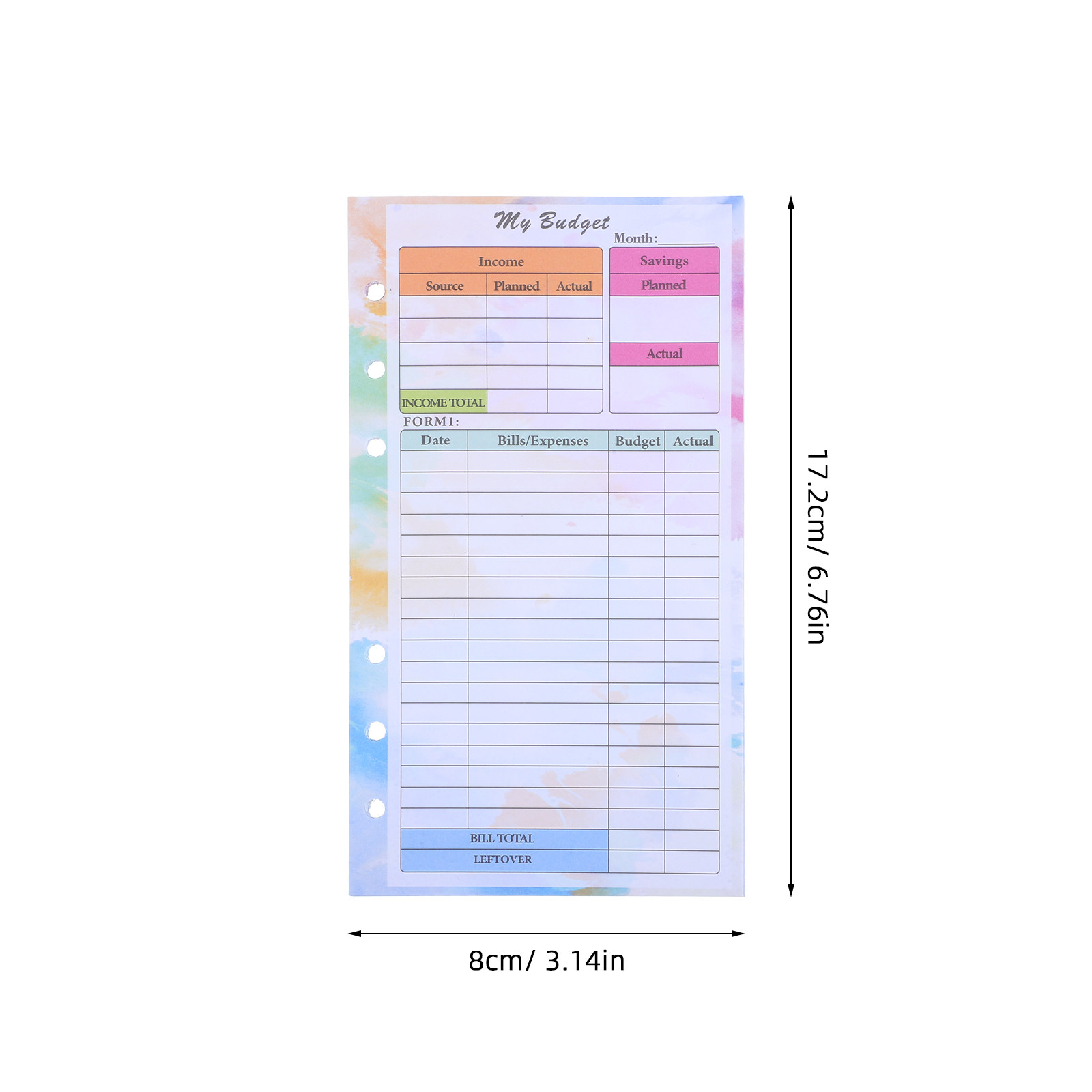 14 vellen A6 navulbare budgetp - Planner Weekly Budget recensie en prijs